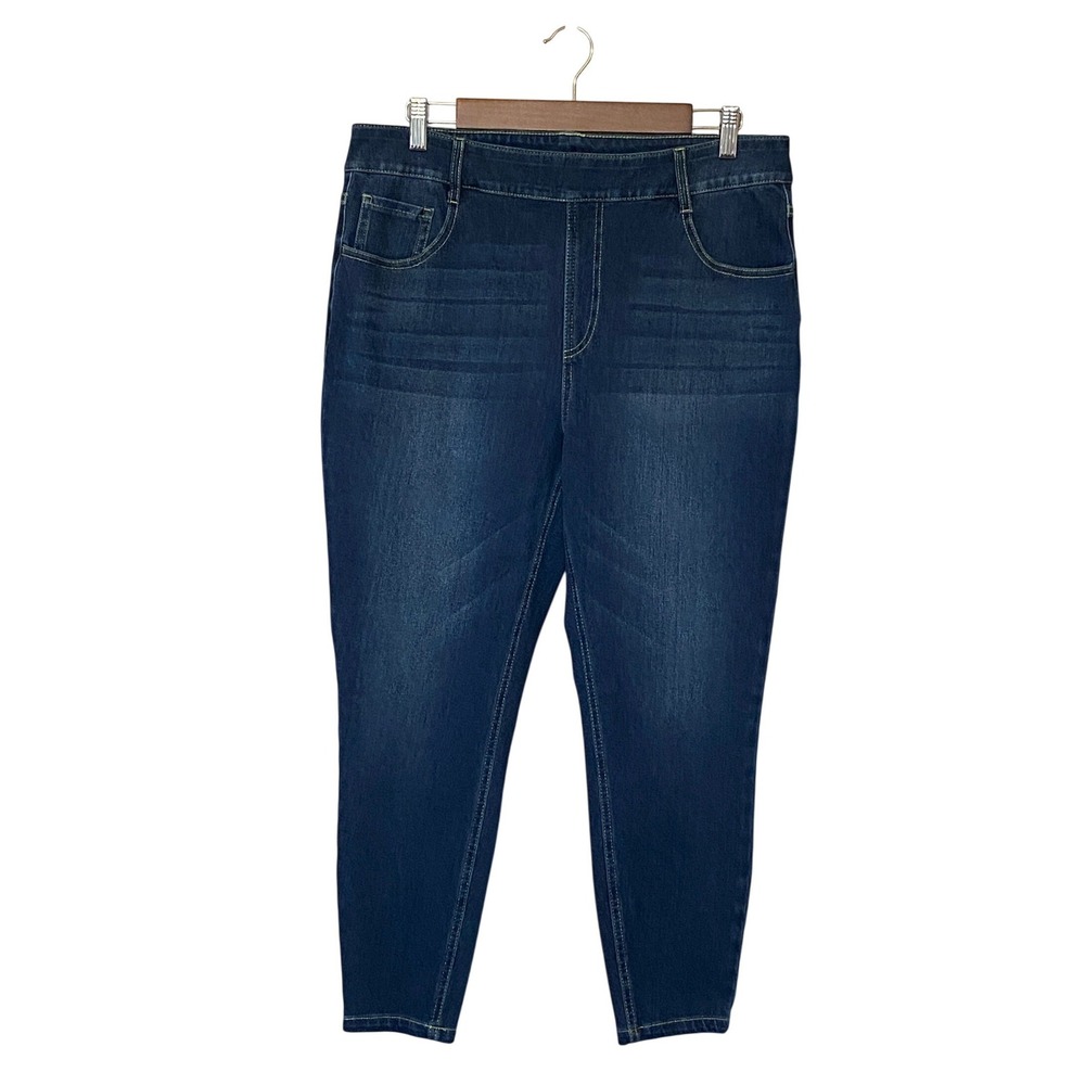 Halara Flex Womens Pull On Skinny Jeans XL Petite Dark Wash High Rise Stretch